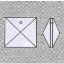 Picture of P26BA  14mm crystal clear square pendant.