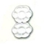 Picture of ART132  flower type foldable white plastic palette with 14 wells 7in 