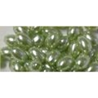 Picture of BD10V9  10mm green oval shaped plastic beads