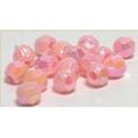 Picture of BD6F4  6mm PINK faceted shaped plastic beads