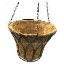 Picture of GARD15  12x9 Metal Hanging Planter Basket, with triple chain support, husk liner