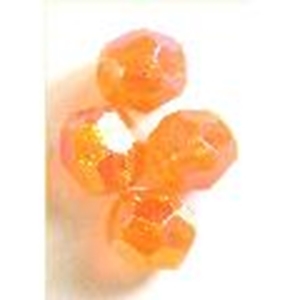 Picture of BD8FR8  8mm rainbow orange faceted shaped plastic beads