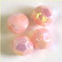 Picture of BD8FR4  8mm RAINBOW PINK faceted shaped plastic beads