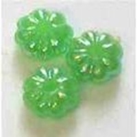 Picture of BD6FL9  6mm green flower shaped plastic beads