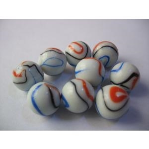 Picture of M116 16MM Black Orange Blue Twisted Marbles 