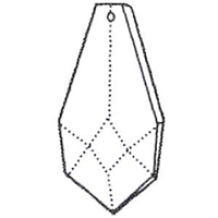Picture of P45B  63MM faceted drop with one hole on top