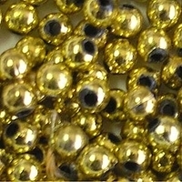 Picture of BD4RM3  4mm METALLIC GOLD round plastic beads