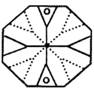 Picture of P1AGRN  12mm Green octagon