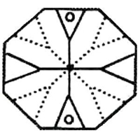 Picture of P1APNK  12mm Pink octagon