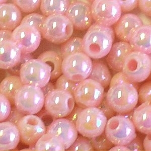 Picture of BD4RR4 4mm RAINBOW PINK opaque round plastic beads