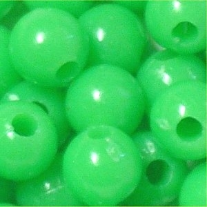 Picture of BD6R9  6mm LIME GREEN opaque matte round plastic beads