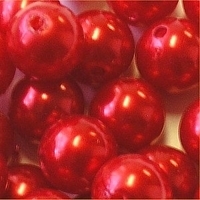Picture of BD16R5  16mm RED opaque round plastic beads