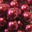 Picture of BD16R5B  16mm DARK RED opaque round plastic beads