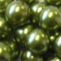 Picture of BD16R9C  16mm KHAKI GREEN opaque round  plastic beads