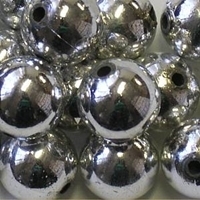 Picture of BD16RM11  16mm METALLIC SILVER round  plastic beads