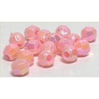 Picture of BD6F4  6mm PINK faceted shaped plastic beads