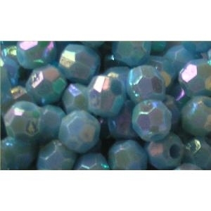Picture of BD6FR7A  6mm RAINBOW LIGHT BLUE faceted shaped plastic beads