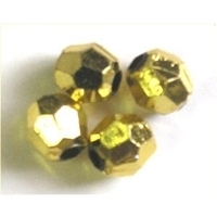 Picture of BD8FR3  8mm RAINBOW GOLD faceted shaped plastic bead