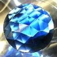 Picture of J04 50mm Faceted BLUE round OUT OF STOCK