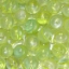 Picture of M311  HANDMADE 16MM set of 10 Transparent Clear w/Green & Yellow Stripes Marbles