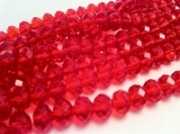 Picture of BD402 Crystal 4MM Facated Bead - RED  (Approx. 150-pcs per string) 