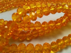 Glass Beads 6mm Faceted Orange bd605 photograph