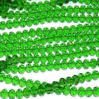 Glass Beads 4mm Crystal Green BD404 closeup view