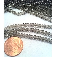 Glass Beads 4mm Crystal Grey BD409 image2