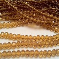 Glass Beads 6mm Faceted Amber bd606 image2