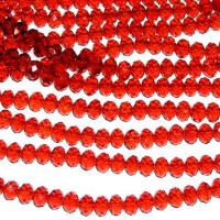 Glass Beads 8mm Round Crystal Red BD802 image