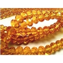 Glass Beads 6mm Faceted Crystal Gold BD609 image1