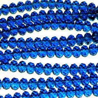 Glass Beads 6mm Faceted Crystal Blue BD607 alternate view