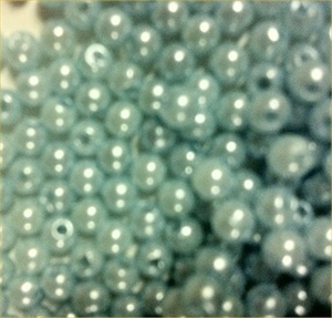 Picture of BD4R7A  4mm Light Blue colored opaque round plastic beads. apprx. 4400 pcs per cup
