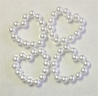 Picture of AC8H 8mm acrylic pearl beaded heart 