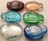 Picture of M75  Glass Gems Fish Shaped. 16MM thick