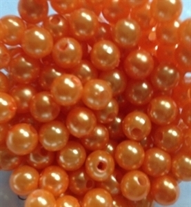 Picture of BD8R8  8mm ORANGE opaque round plastic beads