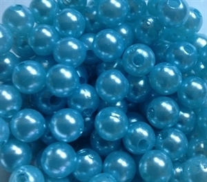Picture of BD8R7A  8mm LIGHT BLUE opaque round plastic beads
