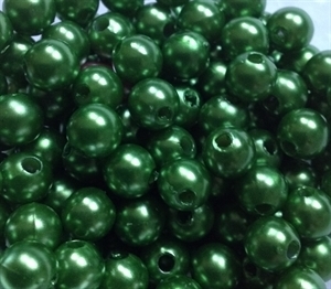 Picture of BD8R9  8mm GREEN opaque round plastic beads