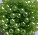 Picture of BD8R9A  8mm LIGHT GREEN opaque round plastic bead