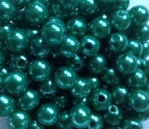 Picture of BD8R9B  8mm DARK GREEN opaque round plastic bead