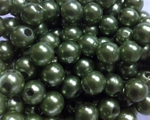 Picture of BD8R9C  8mm KHAKI GREEN opaque round plastic bead