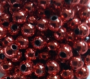 Picture of BD8RM8  8mm METALLIC ORANGE round plastic beads