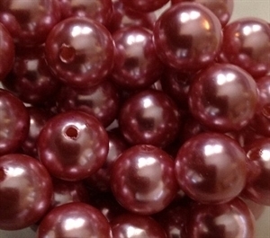 Picture of BD14RM4  14mm METALLIC PINK round plastic beads
