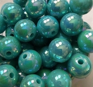 Picture of BD12RR7C  12mm RAINBOW TURQUOISE round plastic beads