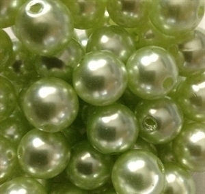 Picture of BD12R9A  12mm LIGHT GREEN opaque round plastic beads