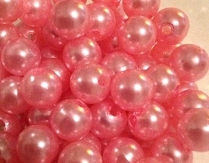 Picture of BD10R4  10mm PINK colored opaque round plastic beads