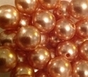 Picture of BD14R13A  14mm LIGHT BROWN opaque round plastic beads