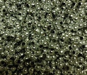 Picture of BD3RM11  3mm METALLIC SILVER round plastic beads