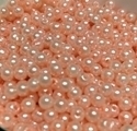 Picture of BD4R8A  4mm Light Orange colored opaque round plastic beads. apprx. 4400 pcs per cup