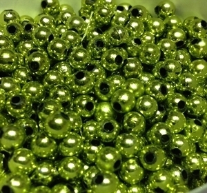 Picture of BD5RM9A  5mm METALLIC LIGHT GREEN round plastic beads
